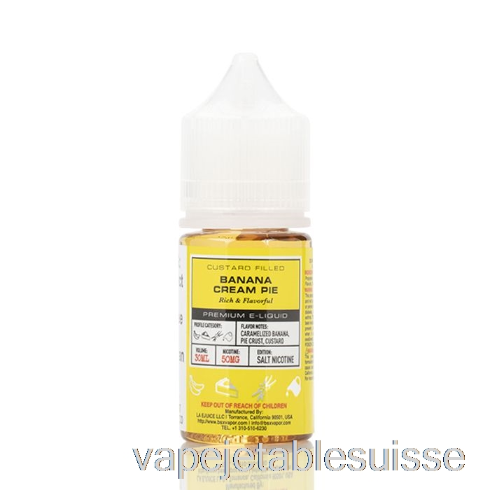 Vape Suisse Tarte à La Crème De Banane - Série Sel Bsx - 30ml 30mg